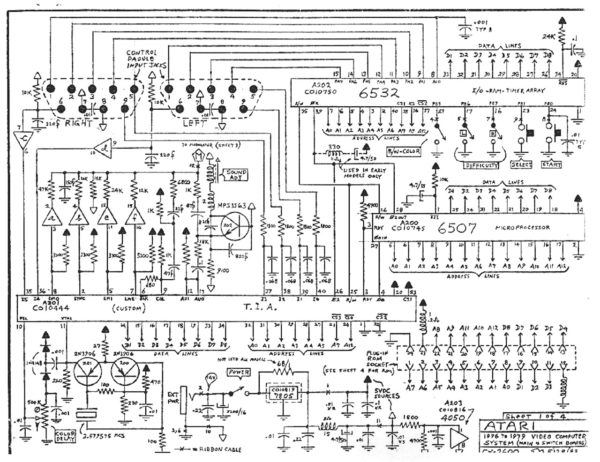 Atari 2600 Schematics | Vintage Gaming and More!